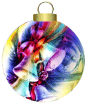 Ornament filled with rainbow gradient