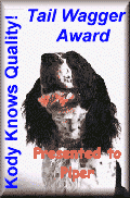 Kody Knows Quality!  Tail Wagger Award (9/20/97)