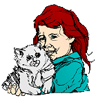 Cat smurgling Lady