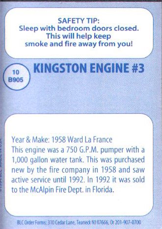 Back of Collector's Card #10