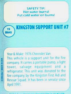 Back of Collector's Card #19