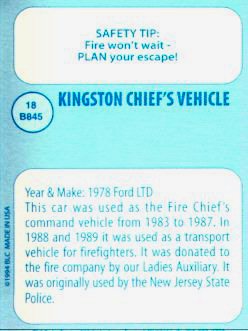 Back of Collector's Card #18