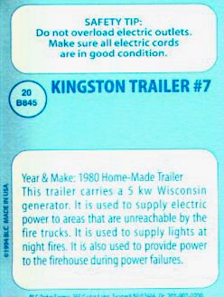 Back of Collector's Card #20
