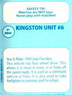 Back of Collector's Card #21