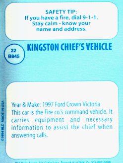 Back of Collector's Card #22