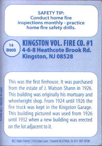 Back of Collector's Card #14