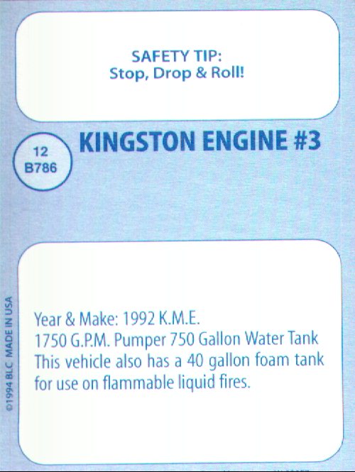 Back of Collector's Card #12