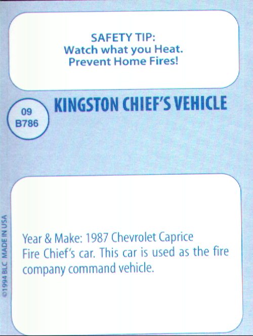 Back of Collector's Card #9