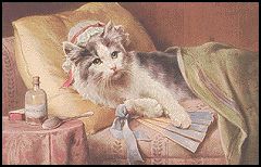 cat in bed