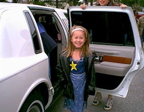 Into the limo to go to the Awards