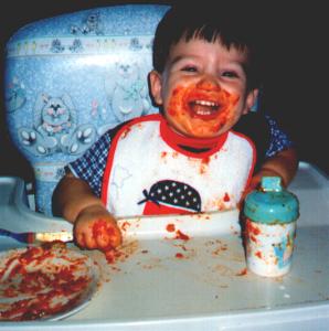 Matthew Enjoying Grandpa's Chili