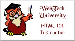 HTML Instructor and Web Tech University Link