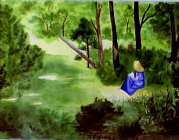 Painting titled 'Solitary Pursuit' 1998