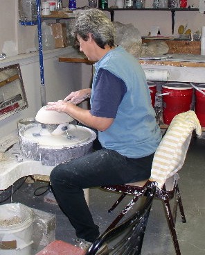 Nan at work in her studio