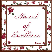 RoseHaven's Award of Excellence with a flowered border