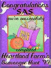 halloween scene, an award for finding 10 pumpkins