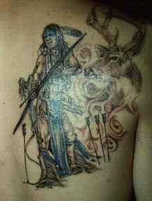 A shoulder piece in fine detail.