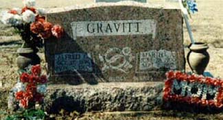 Alfred G. and Martha A. Gravitt Headstone