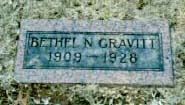 Bethel N. Gravitt Headstone