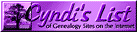 Cyndi's List of Genealogy Sites
 on the Internet