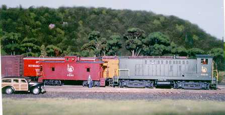 American Models S-12 and caboose.