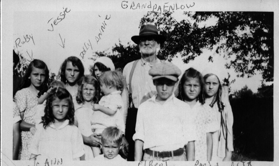 Great Grandpa Enlow with his Grand Kids
