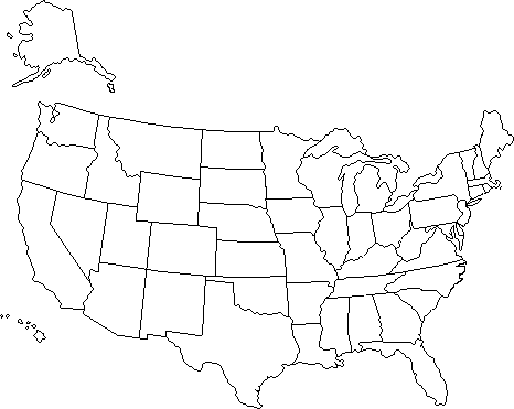Blank Us Map Including Alaska And Hawaii