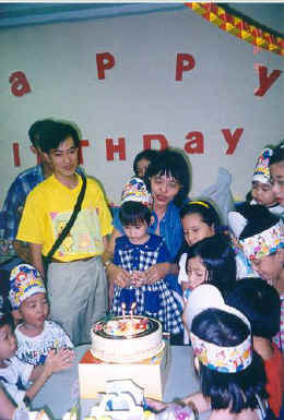 Cutting Birthday Cake