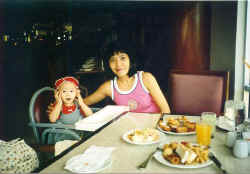 Tiffany having lunch