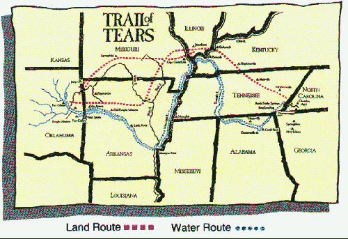 picture of map showing trail