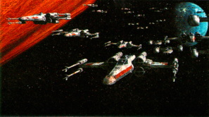 The Rebels flying to intercept the Death Star