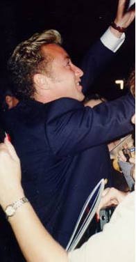 Michael Flatley signing autographs