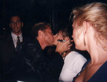 Michael kissing fan
