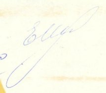 Eugenia's autograph?