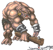 monster beating ground