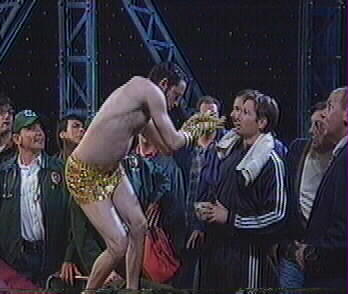 [Mango putting a spell on David Duchovny]