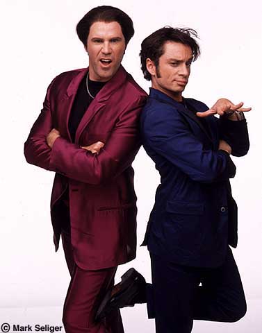 [Chris Kattan & Will Ferrell strike a pose pic]