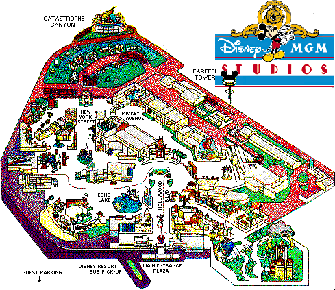 Map of Disney-MGM Studios. Click to explore.