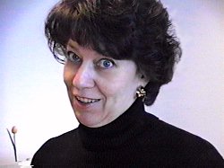 A photo of Linda, looking doubtful
