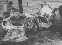 Jimmy Dean's Porsche Spyder After the Crash, September 30, 1955 