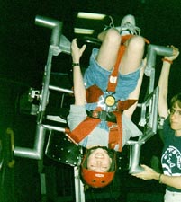 Picture of me on another Training device, only I am up-side-down