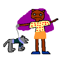 blind cat with dog