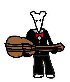 rat with musical instrument