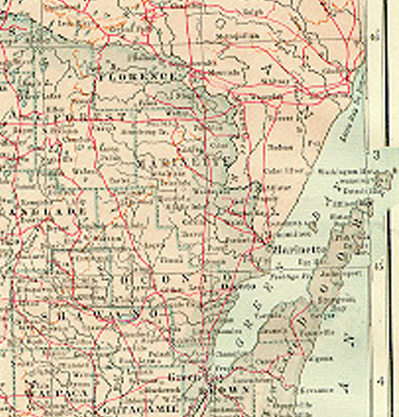 1907 Railroad map - Marinette Co.