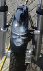 Harley Fender with Skull Design