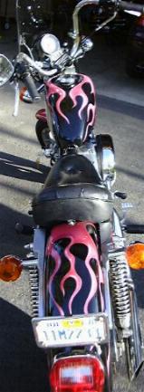 Bike with Flame Design