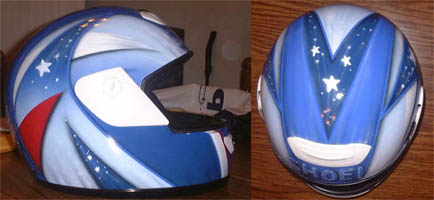 Helmet with Stripes and Stars