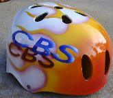 Helmet with Flame Design