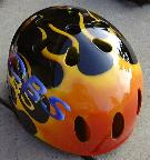 Helmet with Flame Design