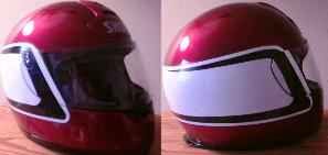 Helmet with Blood and Brain Design